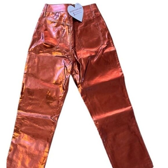Ladies Size 26 Copper Bronze Rust Metallic Dress Party Pants Buddy Love NWT $76 - Picture 2 of 3